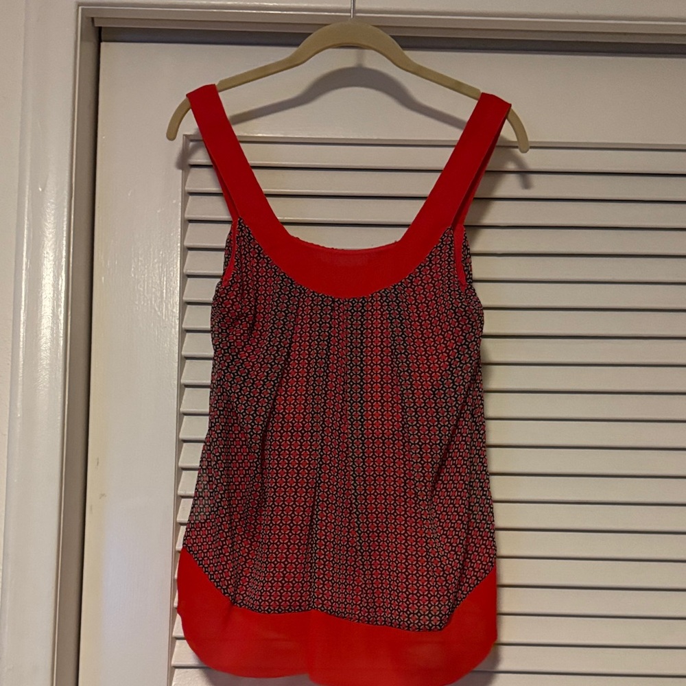 New York & Company Orange and mocha Tank Top
